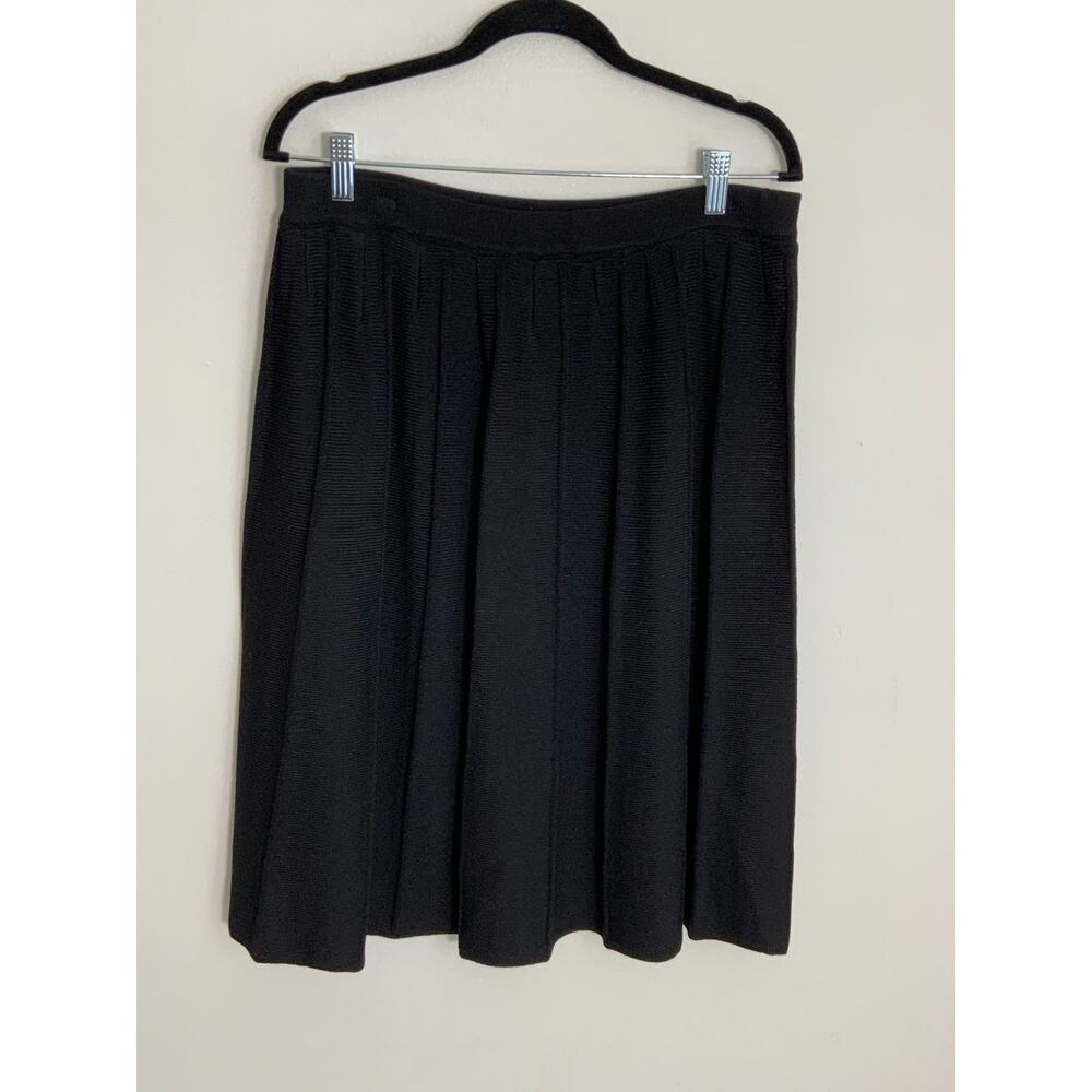 Vintage St.‎ John Collection By Marie Gray Womens Bell Skirt Pleats Stretch Knit